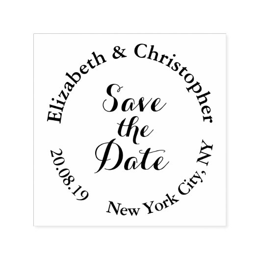 Tampon Auto-encreur Créer personnalisé moderne élégant Enregistrer le (Design)