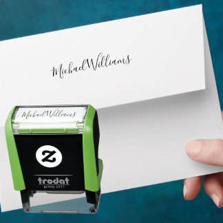 Tampon Auto-encreur Créer un nom de signature simple personnalisé