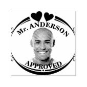 Tampon Auto-encreur Créer un visage drôle personnalisé Approbation de (Design)