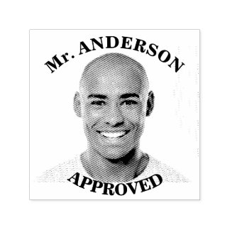 Tampon Auto-encreur Créer un visage drôle personnalisé pour l'approbat