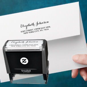 Tampon Auto-encreur Créer une adresse de retour de nom simple personn