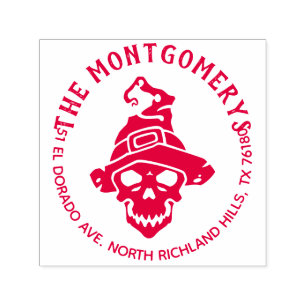 Tampon Auto-encreur Créer votre propre adresse de retour Halloween