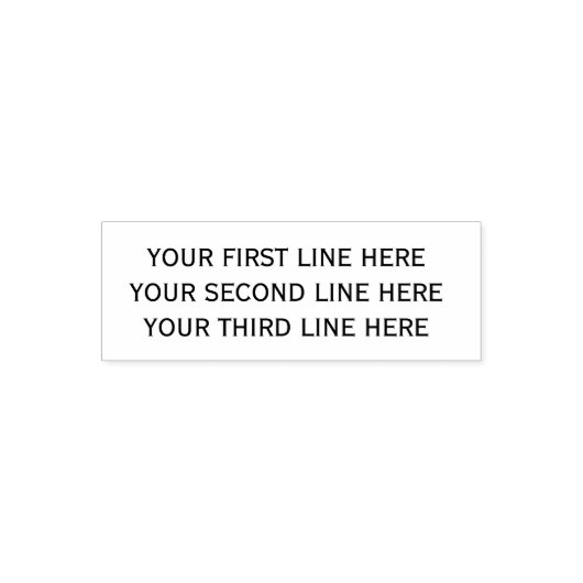 Tampon Auto-encreur Créer votre propre texte à trois lignes (Design)