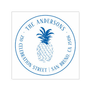 Tampon Auto-encreur Créez votre propre adresse de retour d'ananas fai