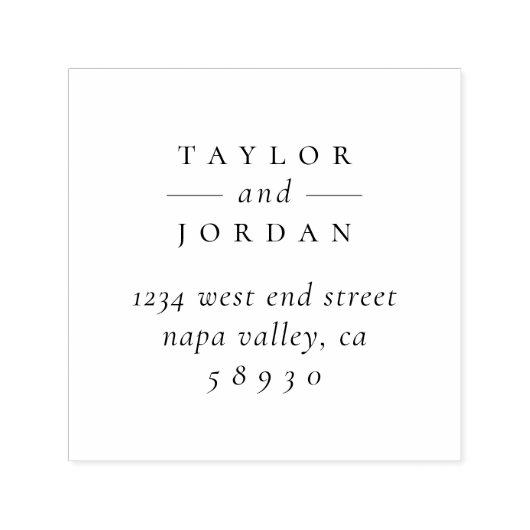 Tampon Auto-encreur Créez votre propre adresse de retour de Mariage mi (Design)