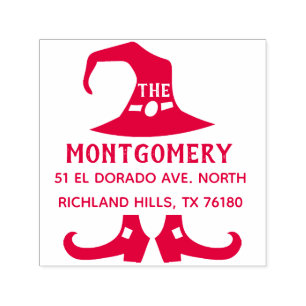 Tampon Auto-encreur Créez votre propre adresse de retour Halloween