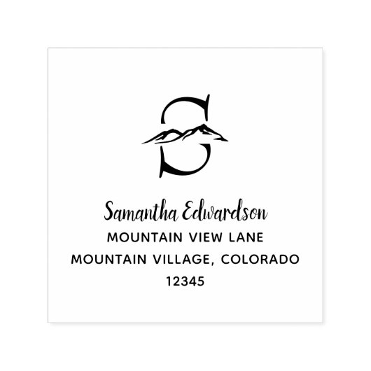 Tampon Auto-encreur Créez votre propre adresse de retour monogramme (Design)