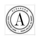 Tampon Auto-encreur Créez votre propre adresse de retour Monogramme (Design)