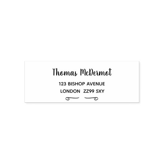 Tampon Auto-encreur Créez votre propre adresse de retour Timbre en cao (Design)