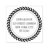 Tampon Auto-encreur Créez votre propre couronne moderne Adresse de ret (Design)