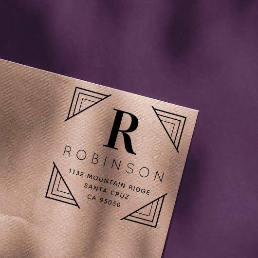 Tampon Auto-encreur Créez votre propre nom de famille de monogramme Ad