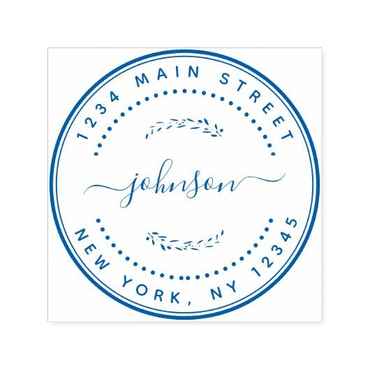Tampon Auto-encreur Créez votre propre nom moderne Adresse de retour (Design)