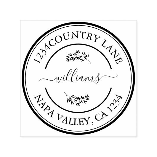 Tampon Auto-encreur Créez votre propre retour arrondi moderne (Design)