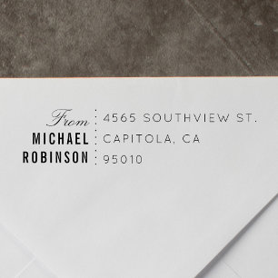 Tampon Auto-encreur Créez votre propre typographie moderne Adresse de 