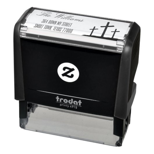 Tampon Auto-encreur Croix à script manuel (Produit)