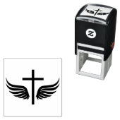 Tampon Auto-encreur Croix chrétienne (En situation)