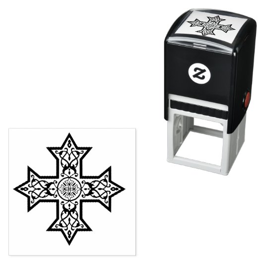 Tampon Auto-encreur Croix copte (En situation)