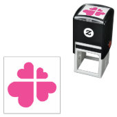 Tampon Auto-encreur Croix de cœurs (En situation)