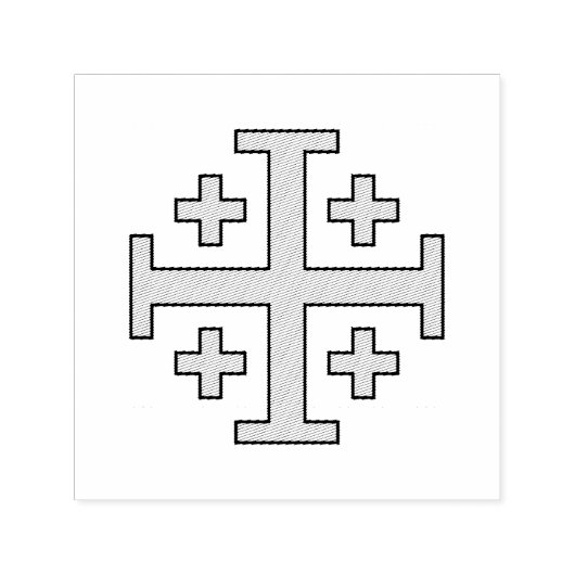 Tampon Auto-encreur Croix de Jérusalem (Design)