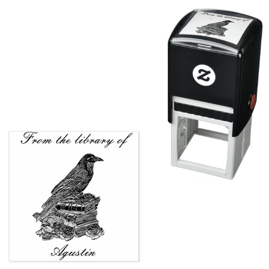 Tampon Auto-encreur Crow Automatic Stamp In The Library (En situation)
