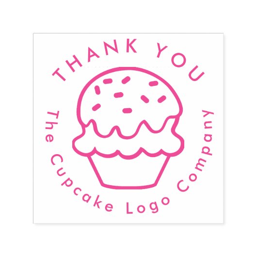 Tampon Auto-encreur cupcake logo design  (Design)