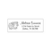 Tampon Auto-encreur Curry Coat Little Sheep Ram Adresse de retour (Design)