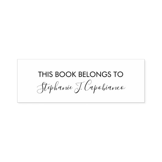 TAMPON AUTO-ENCREUR  CURSIVE ÉLÉGANT CE LIVRE APPARTIENT À AJOUTER VOTR (Design)