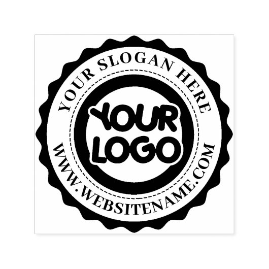 Tampon Auto-encreur Custom Business Logo Large Rubber Stamp (Design)