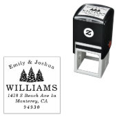 Tampon Auto-encreur Custom Holiday Christmas Cards & Envelope address (En situation)