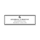 Tampon Auto-encreur Custom Monogram Business Return Address Label (Design)