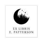 Tampon Auto-encreur Custom Moon Forest & Stars Ex Libris Boite (Design)