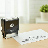 Tampon Auto-encreur Custom Name & Address | Modern Self Addressed 