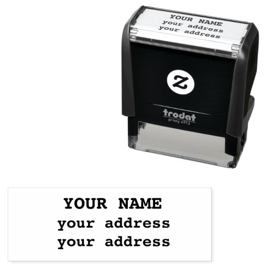 Tampon Auto-encreur Custom Name Personalized Self-inking Simple Stamp (En situation)