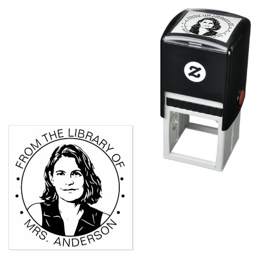 Tampon Auto-encreur Custom Photo Library Teacher Self Inking Stamp (En situation)
