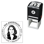 Tampon Auto-encreur Custom Photo, Name and Return Address (En situation)