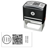 Tampon Auto-encreur Custom QR Code & Logo Self-Inking Stamp (En situation)
