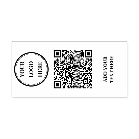 Tampon Auto-encreur Custom QR Code & Logo Self-Inking Stamp (Design)
