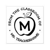Tampon Auto-encreur Custom Teacher Classe Monogramme Pomme moderne (Design)