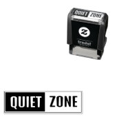 Tampon Auto-encreur Custom Text Quiet Zone (En situation)