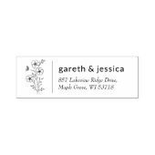 Tampon Auto-encreur Custom Wildflower Bouquet Return Address (Design)