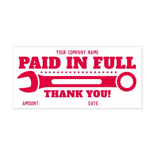 Tampon Auto-encreur Customisé payé en Merci intégral ! WRENCH Self-ink (Design)