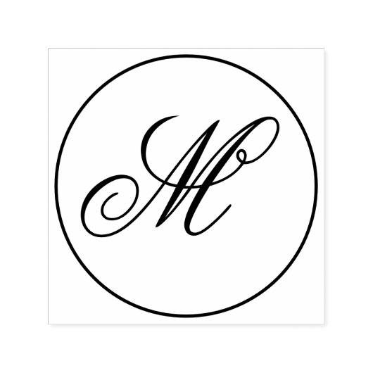 Tampon Auto-encreur Customizable Personalized Monogram Stylish (Design)