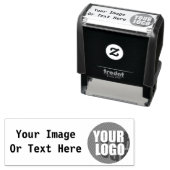 Tampon Auto-encreur Customizable Rubber Stamp Business Logo (En situation)