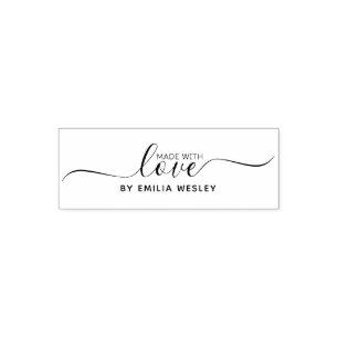 Tampon Auto-encreur Cute artisanal avec amour Petite entreprise ou art