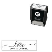 Tampon Auto-encreur Cute Avec amour Petite entreprise ou Enfants Artis (En situation)