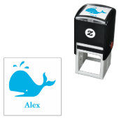 Tampon Auto-encreur Cute Blue Whale 4Alex (Nom) (En situation)