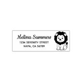 Tampon Auto-encreur Cute Cartoon Lion Return Address (Design)