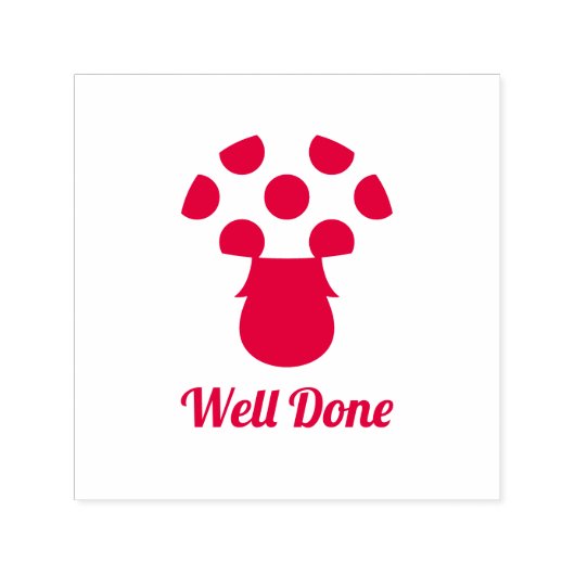 Tampon Auto-encreur Cute champignon Timbre de l'enseignant bien fait (Design)