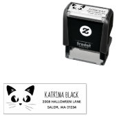 Tampon Auto-encreur Cute Chat Nom personnalisé Étiquette pour enfants (En situation)