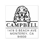 Tampon Auto-encreur Cute Cocker Spaniel Custom Dog Adresse (Design)